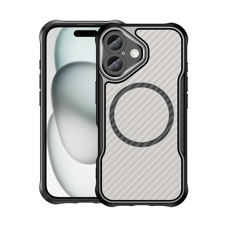 Funda para teléfono translúcida MagSafe con textura de fibra de carbono, For iPhone 18 Pro, For iPhone 18 Pro Max, For iPhone 17e / 16e, For iPhone 17 Pro Max, For iPhone 17 Pro, For iPhone 17, For  iPhone Air, For iPhone 16 Pro Max, For iPhone 16 Pro ...