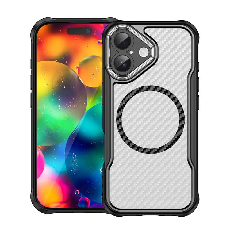 Funda para teléfono translúcida MagSafe con textura de fibra de carbono, For iPhone 18 Pro, For iPhone 18 Pro Max, For iPhone 17e / 16e, For iPhone 17 Pro Max, For iPhone 17 Pro, For iPhone 17, For  iPhone Air, For iPhone 16 Pro Max, For iPhone 16 Pro ...