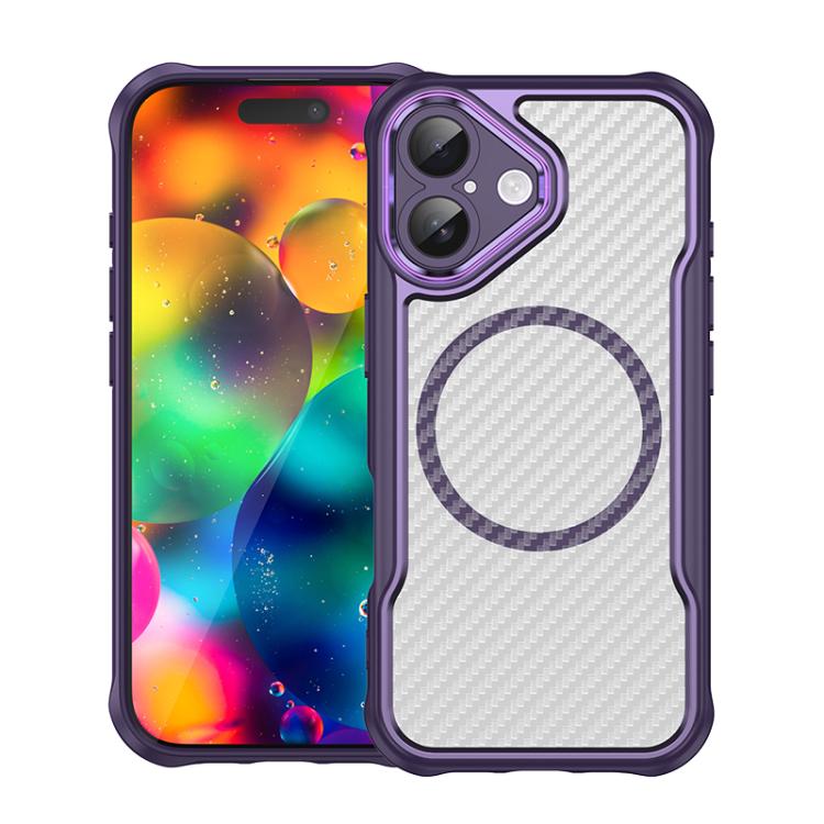 Funda para teléfono translúcida MagSafe con textura de fibra de carbono, For iPhone 18 Pro, For iPhone 18 Pro Max, For iPhone 17e / 16e, For iPhone 17 Pro Max, For iPhone 17 Pro, For iPhone 17, For  iPhone Air, For iPhone 16 Pro Max, For iPhone 16 Pro ...