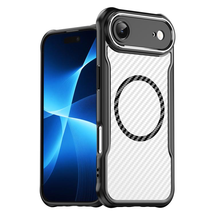 Funda para teléfono translúcida MagSafe con textura de fibra de carbono, For iPhone 18 Pro, For iPhone 18 Pro Max, For iPhone 17e / 16e, For iPhone 17 Pro Max, For iPhone 17 Pro, For iPhone 17, For  iPhone Air, For iPhone 16 Pro Max, For iPhone 16 Pro ...