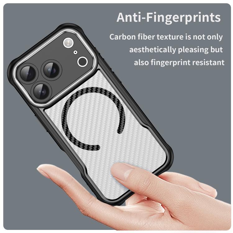 Funda para teléfono translúcida MagSafe con textura de fibra de carbono, For iPhone 18 Pro, For iPhone 18 Pro Max, For iPhone 17e / 16e, For iPhone 17 Pro Max, For iPhone 17 Pro, For iPhone 17, For  iPhone Air, For iPhone 16 Pro Max, For iPhone 16 Pro ...