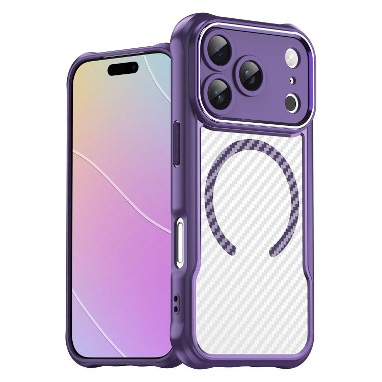 Funda para teléfono translúcida MagSafe con textura de fibra de carbono, For iPhone 18 Pro, For iPhone 18 Pro Max, For iPhone 17e / 16e, For iPhone 17 Pro Max, For iPhone 17 Pro, For iPhone 17, For  iPhone Air, For iPhone 16 Pro Max, For iPhone 16 Pro ...
