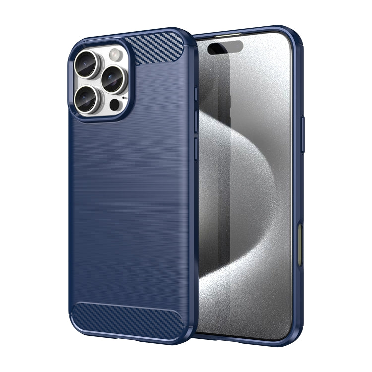 Caja de teléfono de TPU de fibra de carbono con textura cepillada, For iPhone 18, For iPhone 18 Pro, For iPhone 18 Pro Max, For iPhone 17e / 16e, For iPhone 17 Pro Max, For iPhone 17 Pro, For iPhone 17, For iPhone Air, For iPhone 16 Pro Max            ...