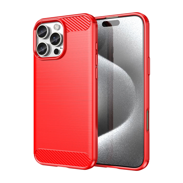 Caja de teléfono de TPU de fibra de carbono con textura cepillada, For iPhone 18, For iPhone 18 Pro, For iPhone 18 Pro Max, For iPhone 17e / 16e, For iPhone 17 Pro Max, For iPhone 17 Pro, For iPhone 17, For iPhone Air, For iPhone 16 Pro Max            ...