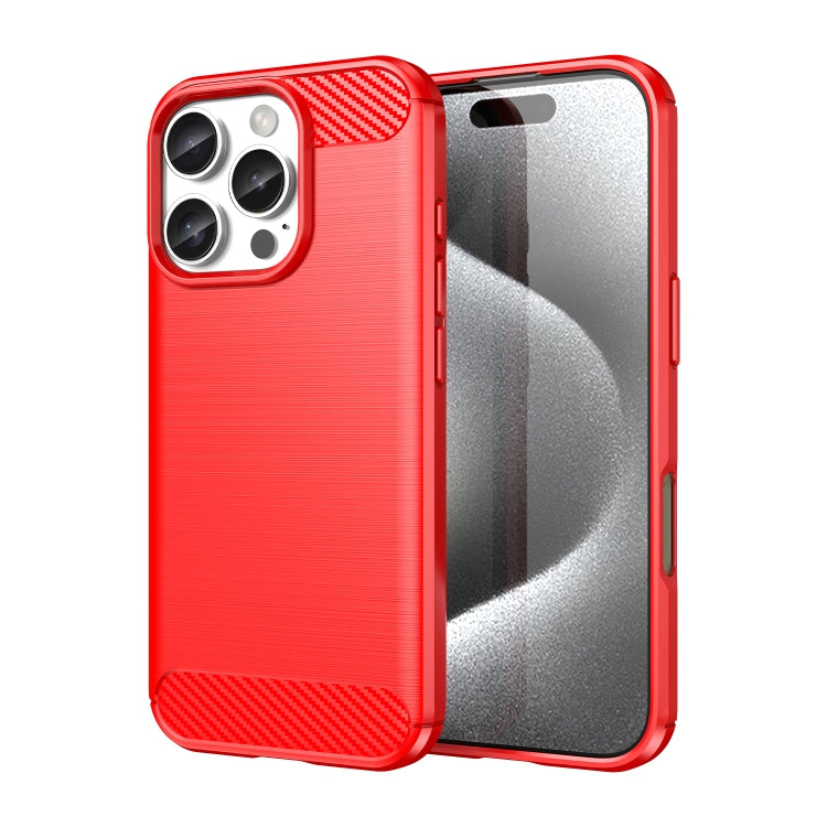 Caja de teléfono de TPU de fibra de carbono con textura cepillada, For iPhone 18, For iPhone 18 Pro, For iPhone 18 Pro Max, For iPhone 17e / 16e, For iPhone 17 Pro Max, For iPhone 17 Pro, For iPhone 17, For iPhone Air, For iPhone 16 Pro Max            ...