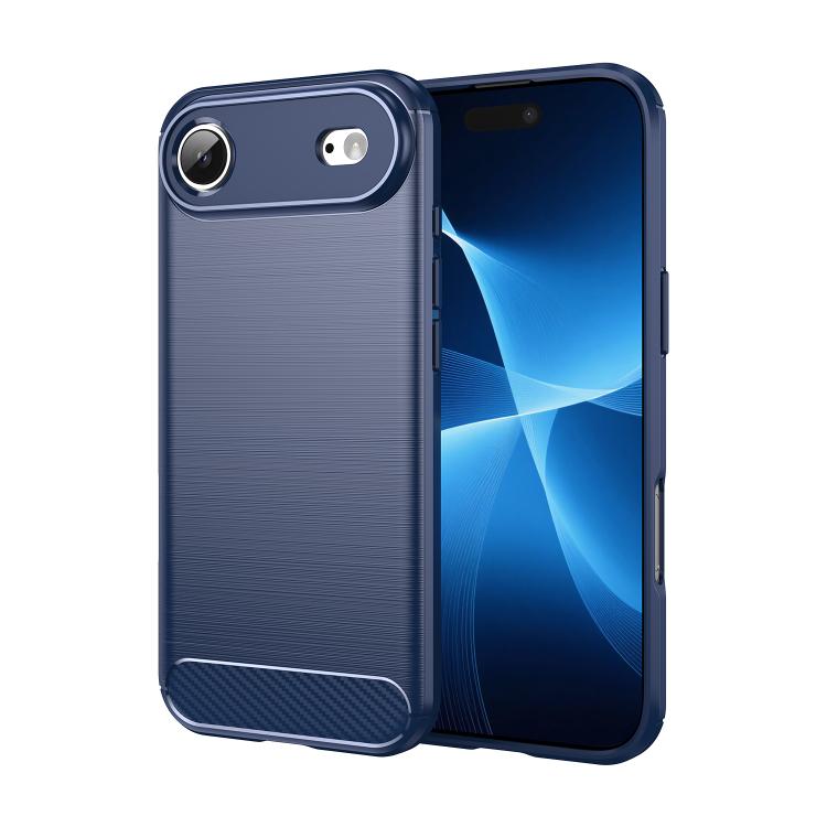 Caja de teléfono de TPU de fibra de carbono con textura cepillada, For iPhone 18, For iPhone 18 Pro, For iPhone 18 Pro Max, For iPhone 17e / 16e, For iPhone 17 Pro Max, For iPhone 17 Pro, For iPhone 17, For iPhone Air, For iPhone 16 Pro Max            ...