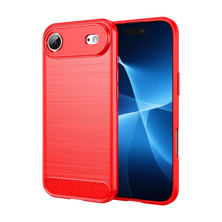 Caja de teléfono de TPU de fibra de carbono con textura cepillada, For iPhone 18, For iPhone 18 Pro, For iPhone 18 Pro Max, For iPhone 17e / 16e, For iPhone 17 Pro Max, For iPhone 17 Pro, For iPhone 17, For iPhone Air, For iPhone 16 Pro Max            ...