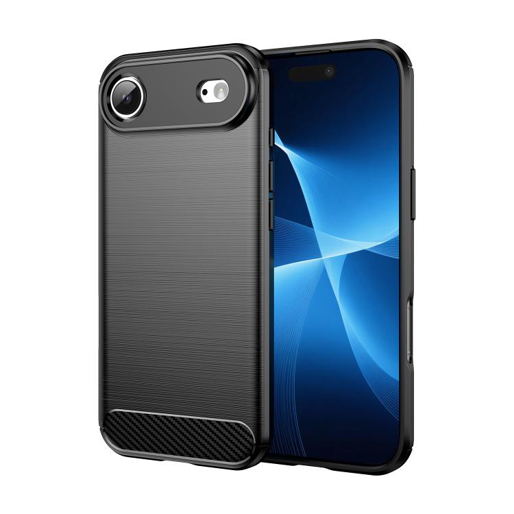 Caja de teléfono de TPU de fibra de carbono con textura cepillada, For iPhone 18, For iPhone 18 Pro, For iPhone 18 Pro Max, For iPhone 17e / 16e, For iPhone 17 Pro Max, For iPhone 17 Pro, For iPhone 17, For iPhone Air, For iPhone 16 Pro Max            ...