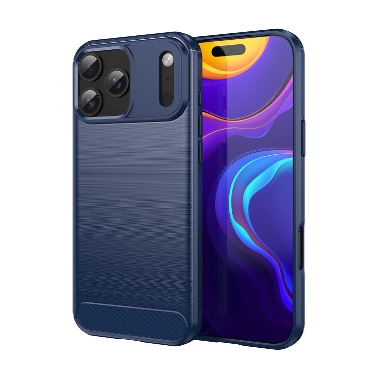 Caja de teléfono de TPU de fibra de carbono con textura cepillada, For iPhone 18, For iPhone 18 Pro, For iPhone 18 Pro Max, For iPhone 17e / 16e, For iPhone 17 Pro Max, For iPhone 17 Pro, For iPhone 17, For iPhone Air, For iPhone 16 Pro Max            ...