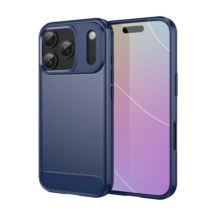 Caja de teléfono de TPU de fibra de carbono con textura cepillada, For iPhone 18, For iPhone 18 Pro, For iPhone 18 Pro Max, For iPhone 17e / 16e, For iPhone 17 Pro Max, For iPhone 17 Pro, For iPhone 17, For iPhone Air, For iPhone 16 Pro Max            ...