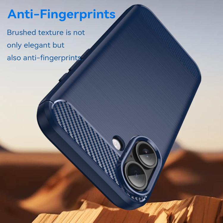 Caja de teléfono de TPU de fibra de carbono con textura cepillada, For iPhone 18, For iPhone 18 Pro, For iPhone 18 Pro Max, For iPhone 17e / 16e, For iPhone 17 Pro Max, For iPhone 17 Pro, For iPhone 17, For iPhone Air, For iPhone 16 Pro Max            ...