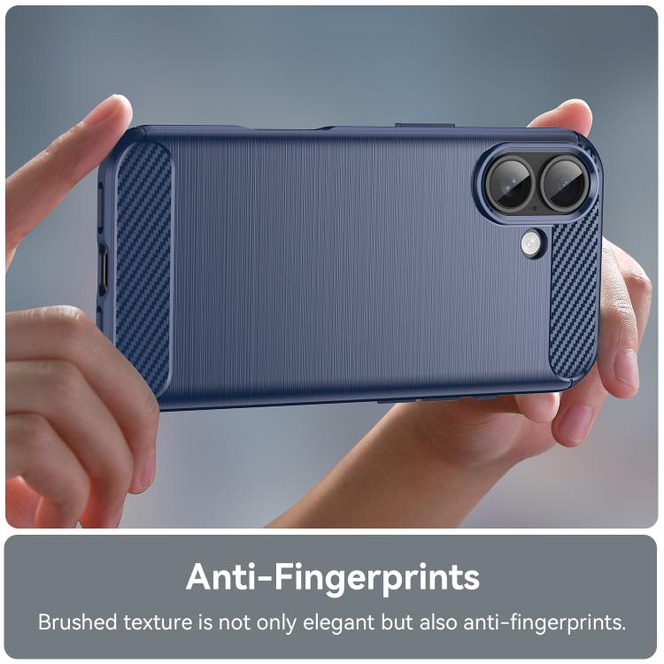 Caja de teléfono de TPU de fibra de carbono con textura cepillada, For iPhone 18, For iPhone 18 Pro, For iPhone 18 Pro Max, For iPhone 17e / 16e, For iPhone 17 Pro Max, For iPhone 17 Pro, For iPhone 17, For iPhone Air, For iPhone 16 Pro Max            ...