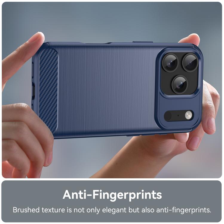 Caja de teléfono de TPU de fibra de carbono con textura cepillada, For iPhone 18 Pro, For iPhone 18 Pro Max, For iPhone 17e / 16e, For iPhone 17 Pro Max, For iPhone 17 Pro, For iPhone 17, For iPhone Air, For iPhone 16 Pro Max, For iPhone 16 Pro        ...