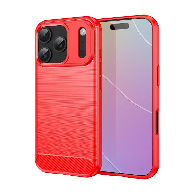 Caja de teléfono de TPU de fibra de carbono con textura cepillada, For iPhone 18, For iPhone 18 Pro, For iPhone 18 Pro Max, For iPhone 17e / 16e, For iPhone 17 Pro Max, For iPhone 17 Pro, For iPhone 17, For iPhone Air, For iPhone 16 Pro Max            ...