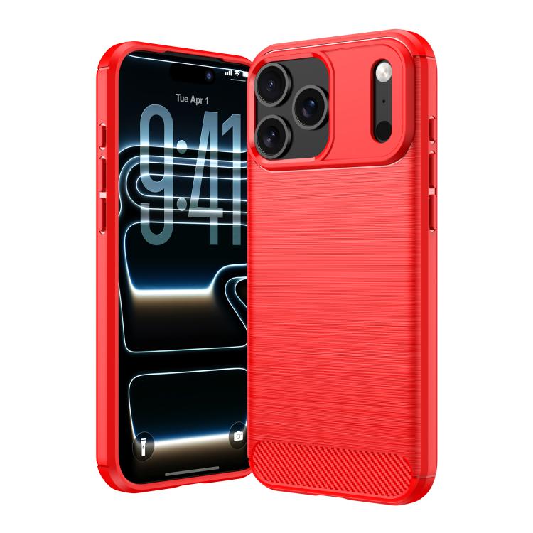 Caja de teléfono de TPU de fibra de carbono con textura cepillada, For iPhone 18, For iPhone 18 Pro, For iPhone 18 Pro Max, For iPhone 17e / 16e, For iPhone 17 Pro Max, For iPhone 17 Pro, For iPhone 17, For iPhone Air, For iPhone 16 Pro Max            ...