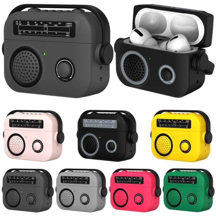 Funda protectora a prueba de golpes con auriculares inalámbricos Bluetooth estilo radio, For AirPods Pro 2, For AirPods 3, For AirPods Pro, For AirPods 2 / 1
