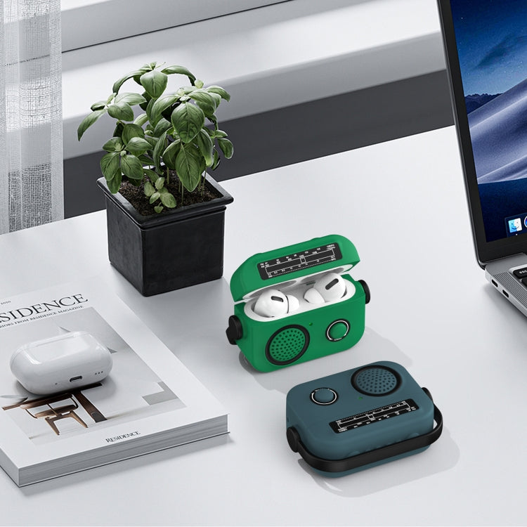 Funda protectora a prueba de golpes con auriculares inalámbricos Bluetooth estilo radio, For AirPods Pro 2, For AirPods 3, For AirPods Pro, For AirPods 2 / 1