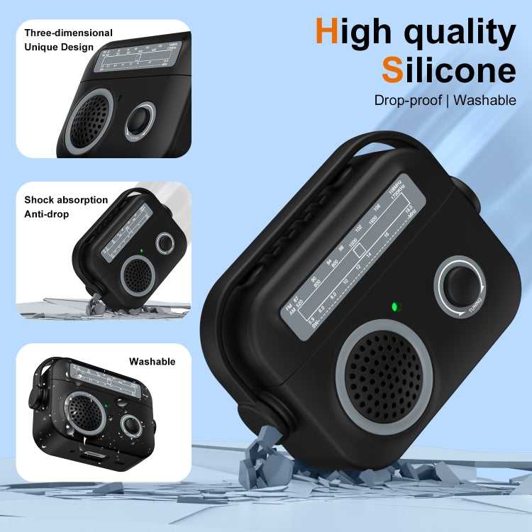 Funda protectora a prueba de golpes con auriculares inalámbricos Bluetooth estilo radio, For AirPods Pro 2, For AirPods 3, For AirPods Pro, For AirPods 2 / 1