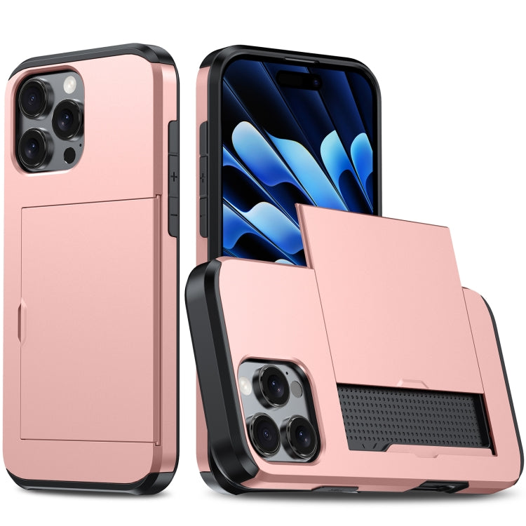 Funda para teléfono con armadura a prueba de golpes y ranura para tarjetas, For iPhone 16 Pro Max, For iPhone 16 Pro, For iPhone 16 Plus, For iPhone 16