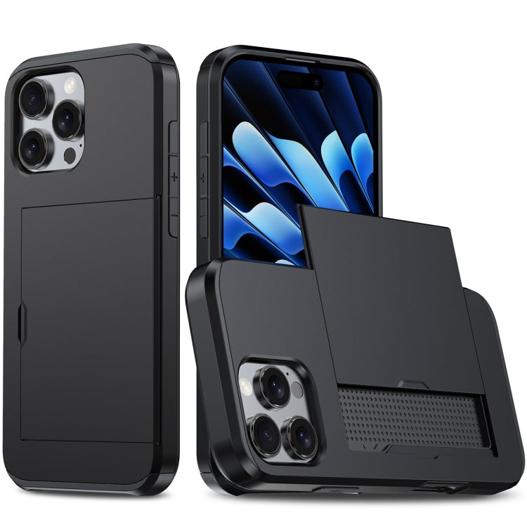 Funda para teléfono con armadura a prueba de golpes y ranura para tarjetas, For iPhone 16 Pro Max, For iPhone 16 Pro, For iPhone 16 Plus, For iPhone 16