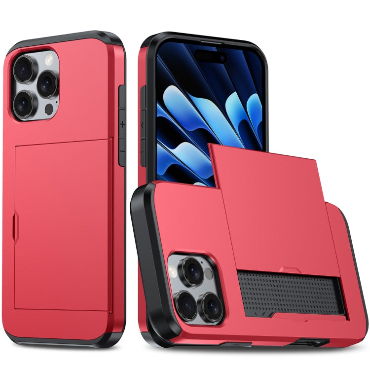 Funda para teléfono con armadura a prueba de golpes y ranura para tarjetas, For iPhone 16 Pro Max, For iPhone 16 Pro, For iPhone 16 Plus, For iPhone 16