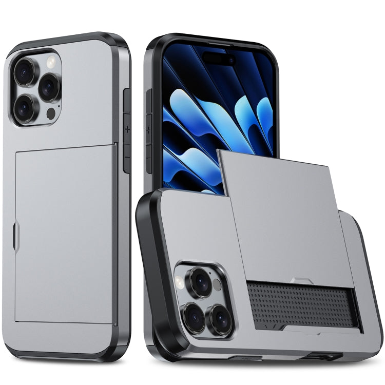Funda para teléfono con armadura a prueba de golpes y ranura para tarjetas, For iPhone 16 Pro Max, For iPhone 16 Pro, For iPhone 16 Plus, For iPhone 16