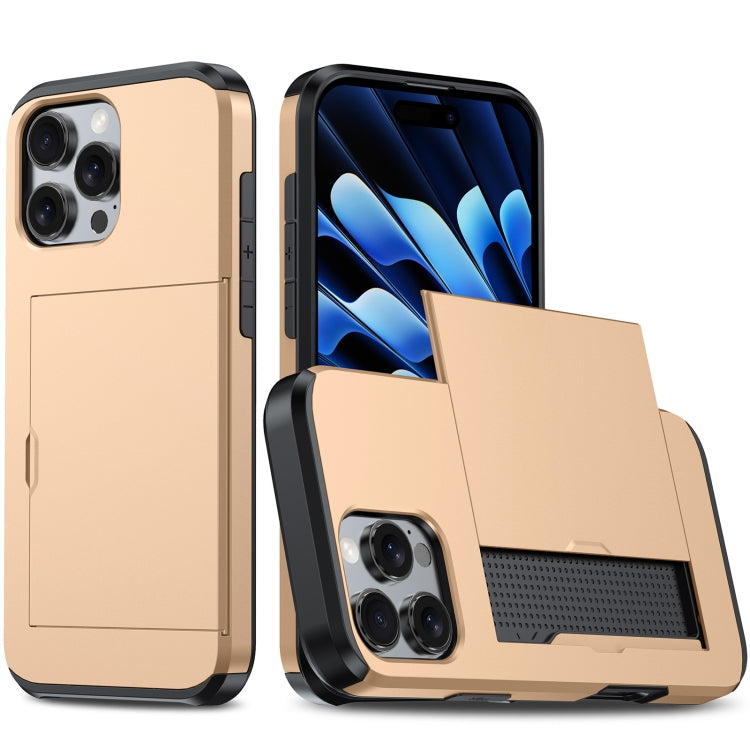 Funda para teléfono con armadura a prueba de golpes y ranura para tarjetas, For iPhone 16 Pro Max, For iPhone 16 Pro, For iPhone 16 Plus, For iPhone 16