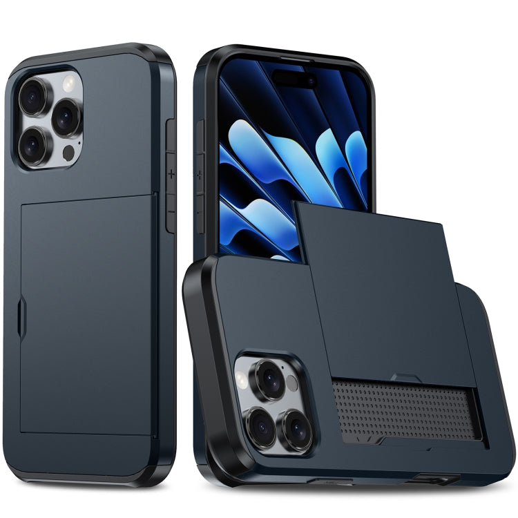 Funda para teléfono con armadura a prueba de golpes y ranura para tarjetas, For iPhone 16 Pro Max, For iPhone 16 Pro, For iPhone 16 Plus, For iPhone 16
