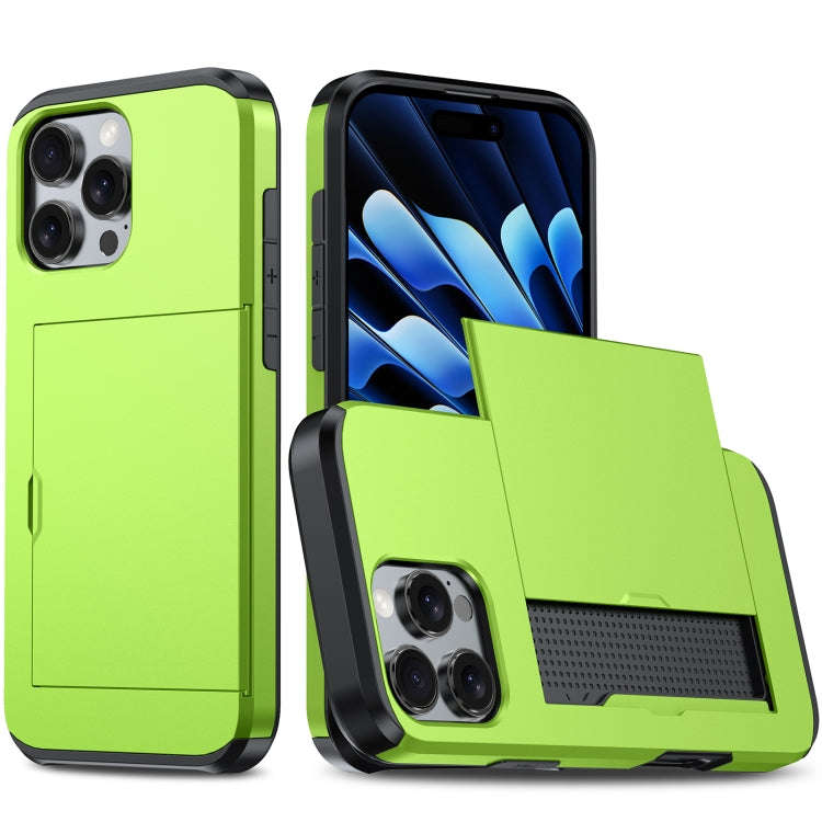 Funda para teléfono con armadura a prueba de golpes y ranura para tarjetas, For iPhone 16 Pro Max, For iPhone 16 Pro, For iPhone 16 Plus, For iPhone 16