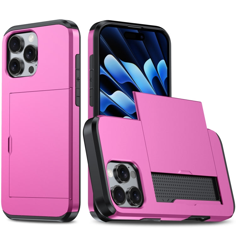 Funda para teléfono con armadura a prueba de golpes y ranura para tarjetas, For iPhone 16 Pro Max, For iPhone 16 Pro, For iPhone 16 Plus, For iPhone 16