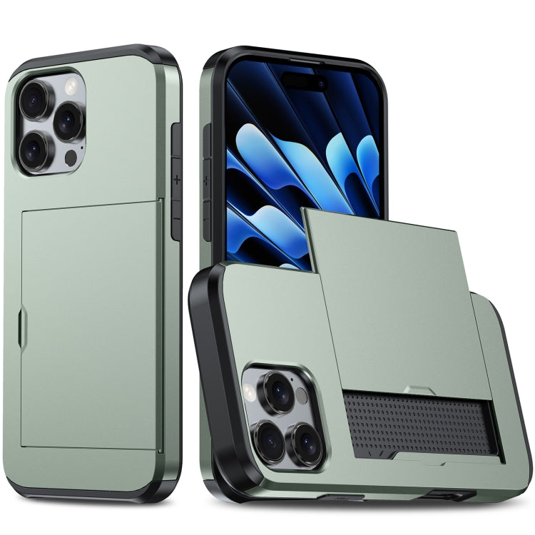 Funda para teléfono con armadura a prueba de golpes y ranura para tarjetas, For iPhone 16 Pro Max, For iPhone 16 Pro, For iPhone 16 Plus, For iPhone 16