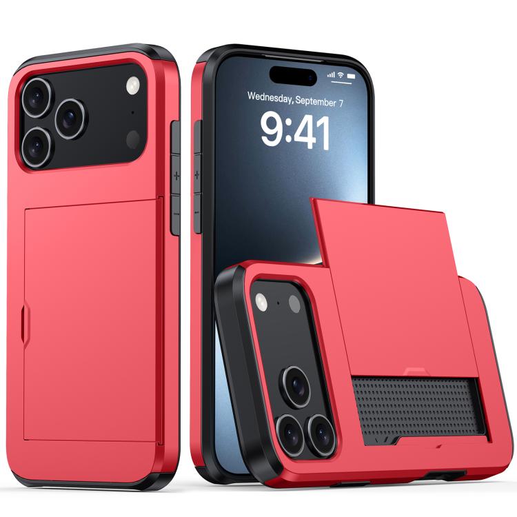 Funda para teléfono con armadura a prueba de golpes y ranura para tarjetas, For iPhone 17 Pro Max, For iPhone 17 Pro, For iPhone 17, For iPhone Air