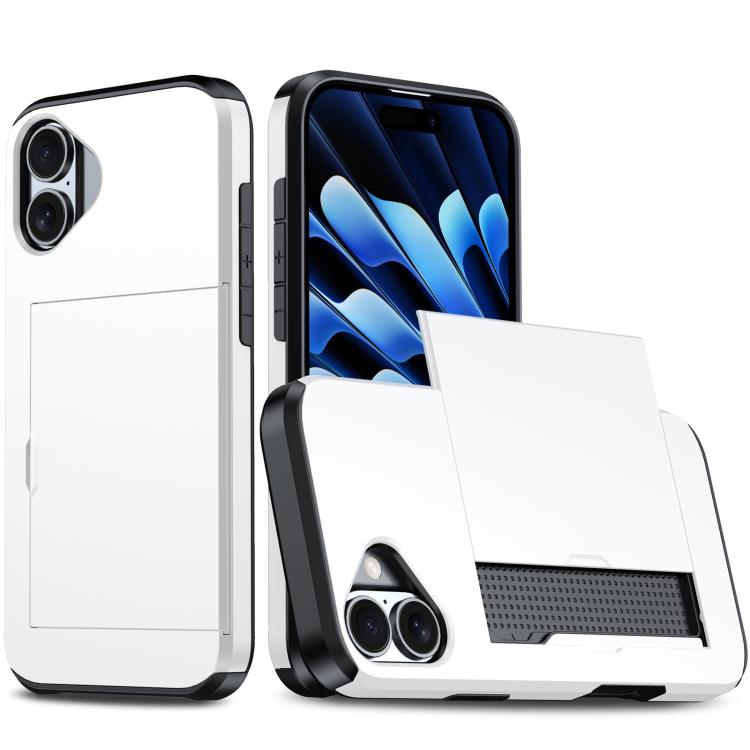 Funda para teléfono con armadura a prueba de golpes y ranura para tarjetas, For iPhone 18, For iPhone 18 Pro, For iPhone 18 Pro Max, For iPhone 17e / 16e
