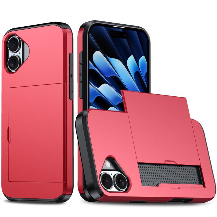 Funda para teléfono con armadura a prueba de golpes y ranura para tarjetas, For iPhone 18, For iPhone 18 Pro, For iPhone 18 Pro Max, For iPhone 17e / 16e