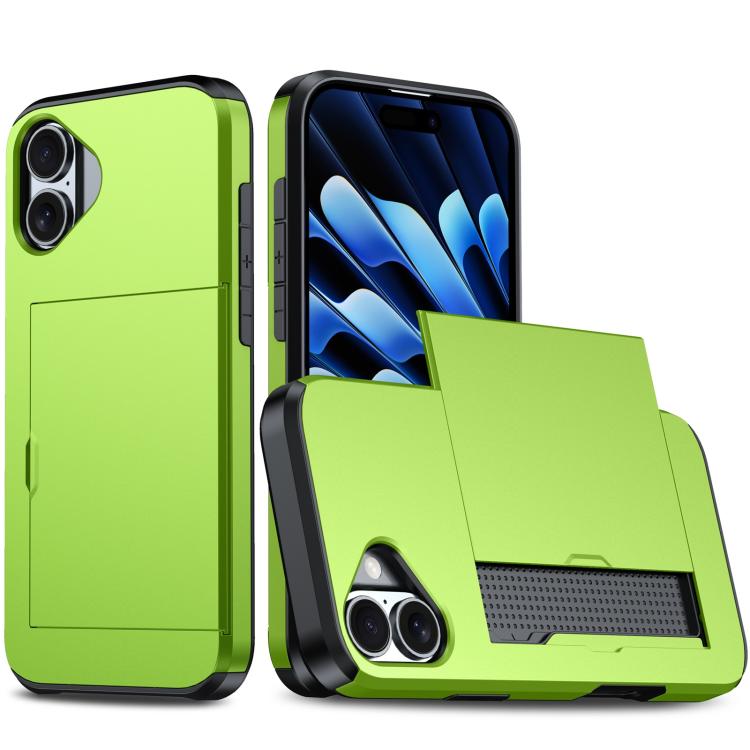 Funda para teléfono con armadura a prueba de golpes y ranura para tarjetas, For iPhone 18, For iPhone 18 Pro, For iPhone 18 Pro Max, For iPhone 17e / 16e