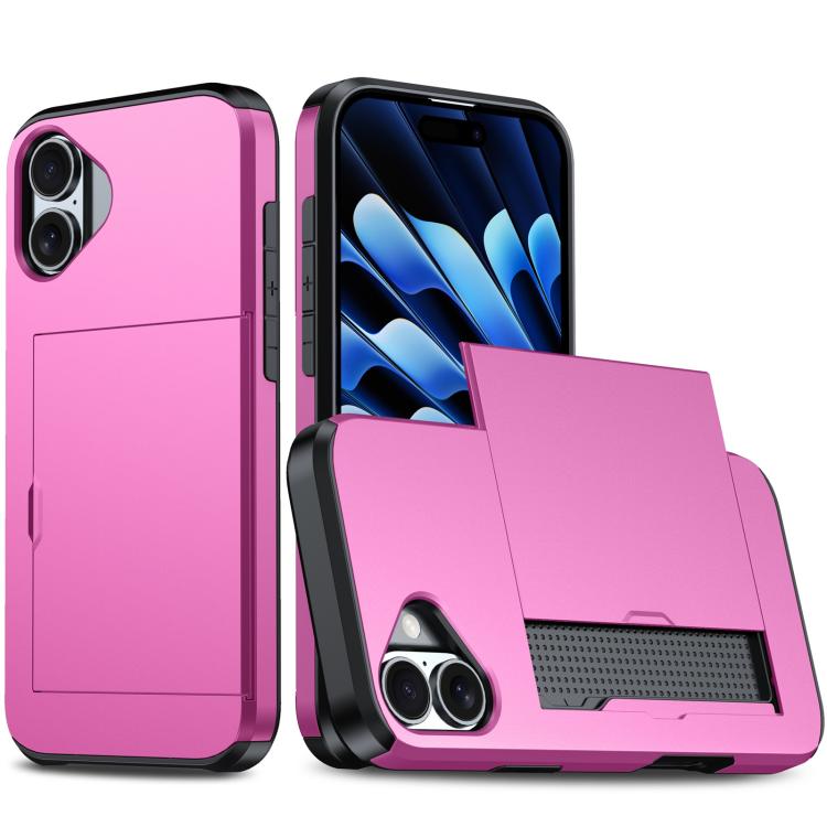 Funda para teléfono con armadura a prueba de golpes y ranura para tarjetas, For iPhone 18, For iPhone 18 Pro, For iPhone 18 Pro Max, For iPhone 17e / 16e