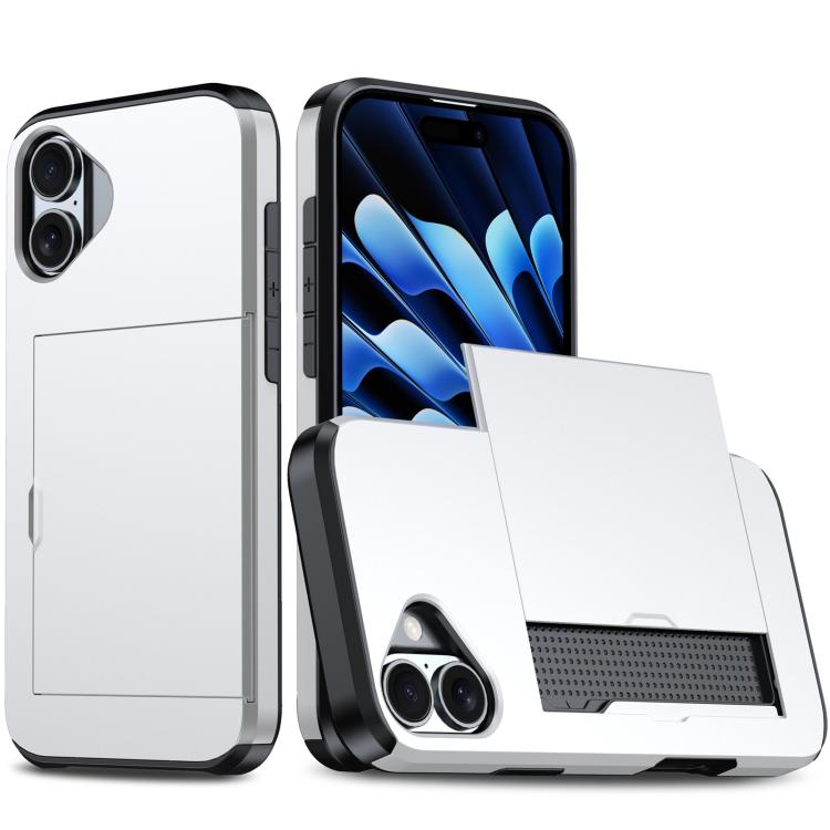 Funda para teléfono con armadura a prueba de golpes y ranura para tarjetas, For iPhone 18, For iPhone 18 Pro, For iPhone 18 Pro Max, For iPhone 17e / 16e