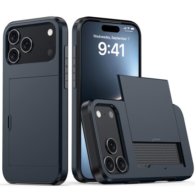 Funda para teléfono con armadura a prueba de golpes y ranura para tarjetas, For iPhone 18, For iPhone 18 Pro, For iPhone 18 Pro Max, For iPhone 17e / 16e