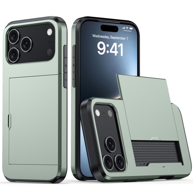 Funda para teléfono con armadura a prueba de golpes y ranura para tarjetas, For iPhone 18, For iPhone 18 Pro, For iPhone 18 Pro Max, For iPhone 17e / 16e