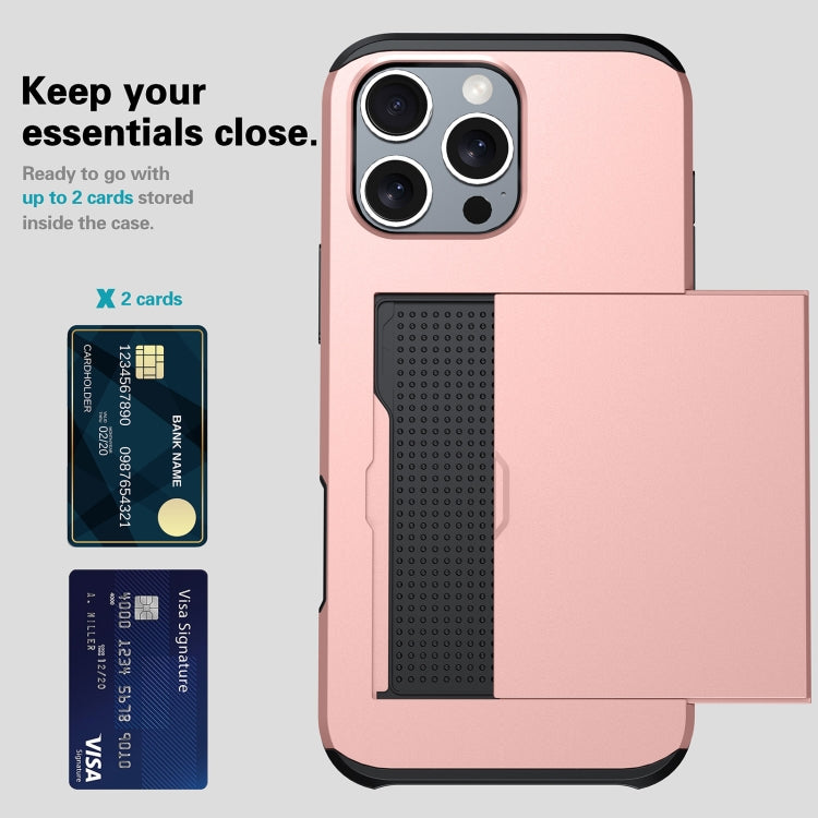 Funda para teléfono con armadura a prueba de golpes y ranura para tarjetas, For iPhone 18, For iPhone 18 Pro, For iPhone 18 Pro Max, For iPhone 17e / 16e