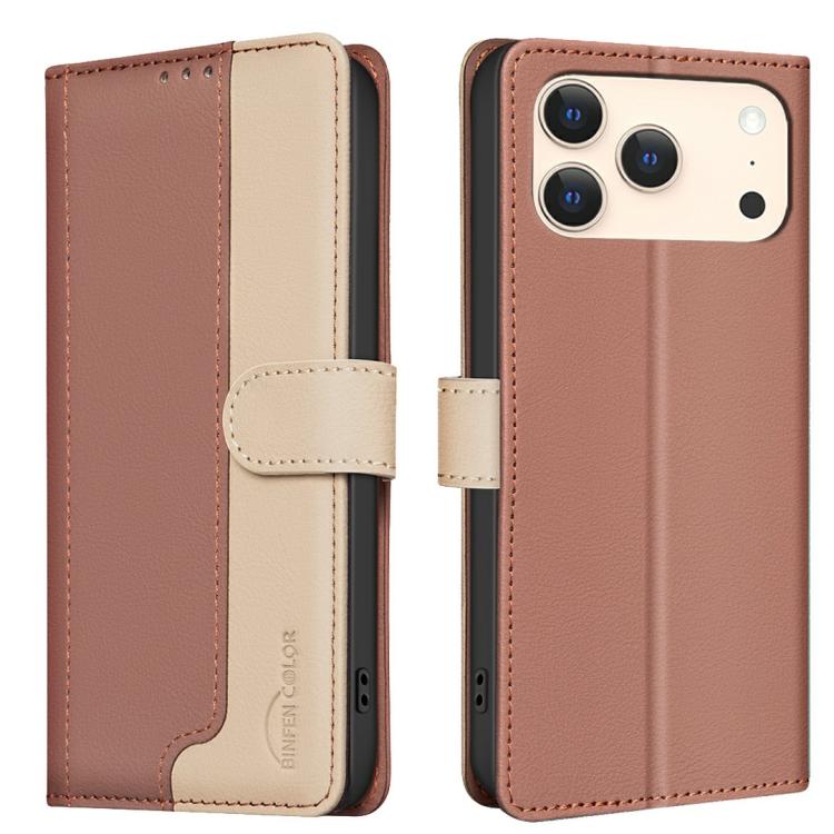 Funda de teléfono de cuero antirrobo RFID a juego de colores, For iPhone 18 Pro/17 Pro, For iPhone 18 Pro Max/17 Pro Max, For iPhone 17e / 16e, For iPhone 17, For iPhone Air, For iPhone 16 Pro Max, For iPhone 16 Pro, For iPhone 16 Plus, For iPhone 16