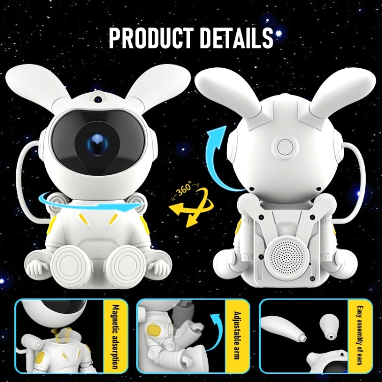 G002 Space Rabbit Lámpara de proyección de cielo estrellado Altavoz Bluetooth 2 en 1 Luz láser, G002 Bluetooth..