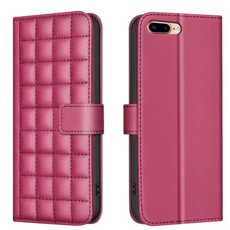 Funda para teléfono de cuero con textura cuadrada, For iPhone 12 / 12 Pro, For iPhone 12 Pro Max, For iPhone 11 Pro Max, For iPhone 11, For iPhone 11 Pro, For iPhone XR, For iPhone XS Max, For iPhone 8 Plus / 7 Plus