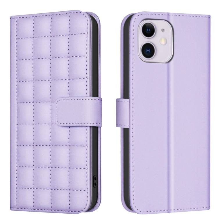 Funda para teléfono de cuero con textura cuadrada, For iPhone 12 / 12 Pro, For iPhone 12 Pro Max, For iPhone 11 Pro Max, For iPhone 11, For iPhone 11 Pro, For iPhone XR, For iPhone XS Max, For iPhone 8 Plus / 7 Plus