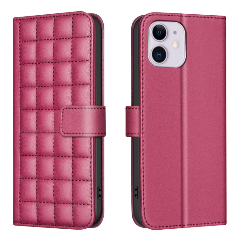 Funda para teléfono de cuero con textura cuadrada, For iPhone 12 / 12 Pro, For iPhone 12 Pro Max, For iPhone 11 Pro Max, For iPhone 11, For iPhone 11 Pro, For iPhone XR, For iPhone XS Max, For iPhone 8 Plus / 7 Plus
