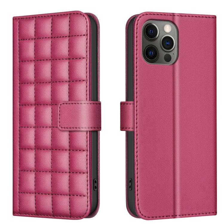 Funda para teléfono de cuero con textura cuadrada, For iPhone 12 / 12 Pro, For iPhone 12 Pro Max, For iPhone 11 Pro Max, For iPhone 11, For iPhone 11 Pro, For iPhone XR, For iPhone XS Max, For iPhone 8 Plus / 7 Plus