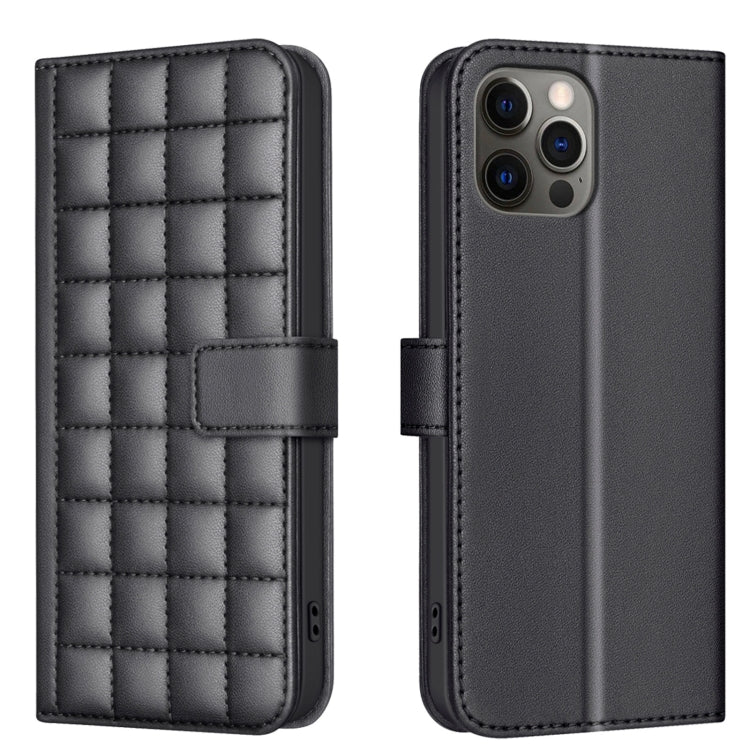 Funda para teléfono de cuero con textura cuadrada, For iPhone 12 / 12 Pro, For iPhone 12 Pro Max, For iPhone 11 Pro Max, For iPhone 11, For iPhone 11 Pro, For iPhone XR, For iPhone XS Max, For iPhone 8 Plus / 7 Plus