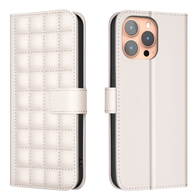Funda para teléfono de cuero con textura cuadrada, For iPhone 18 Pro Max/17 Pro Max, For iPhone 17e / 16e, For iPhone 16 Pro Max, For iPhone 16 Pro, For iPhone 16 Plus, For iPhone 16, For iPhone 15 Pro Max, For iPhone 15 Pro