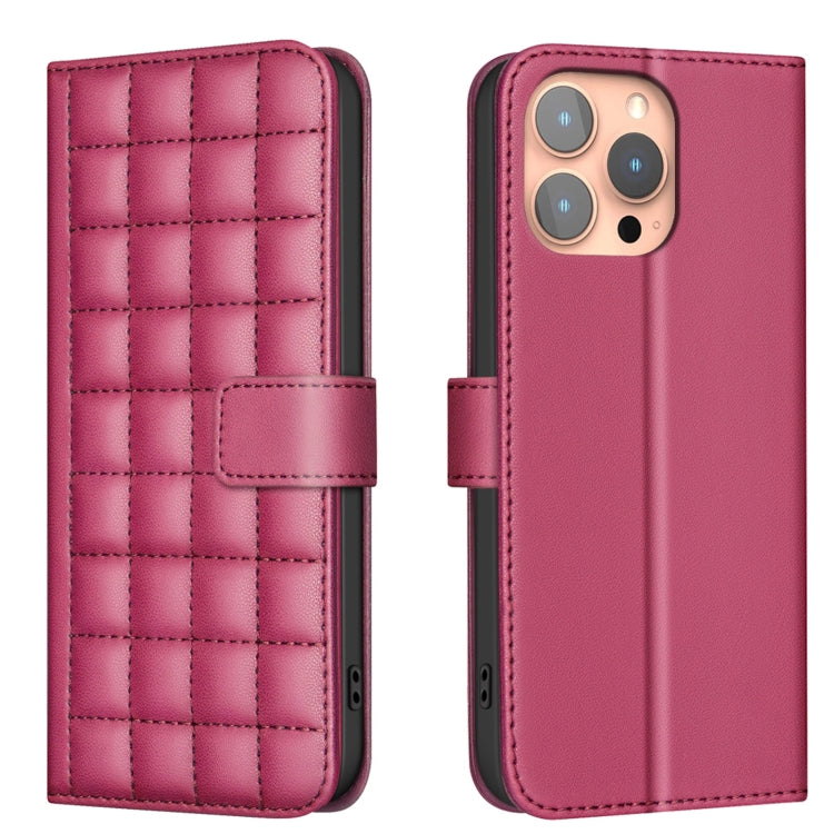 Funda para teléfono de cuero con textura cuadrada, For iPhone 18 Pro Max/17 Pro Max, For iPhone 17e / 16e, For iPhone 16 Pro Max, For iPhone 16 Pro, For iPhone 16 Plus, For iPhone 16, For iPhone 15 Pro Max, For iPhone 15 Pro