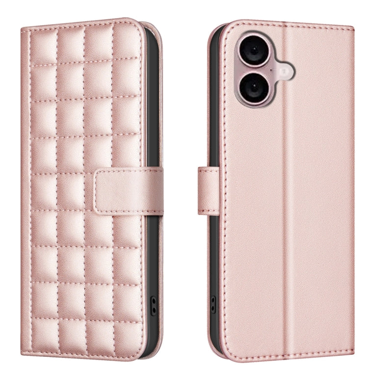 Funda para teléfono de cuero con textura cuadrada, For iPhone 18 Pro Max/17 Pro Max, For iPhone 17e / 16e, For iPhone 16 Pro Max, For iPhone 16 Pro, For iPhone 16 Plus, For iPhone 16, For iPhone 15 Pro Max, For iPhone 15 Pro